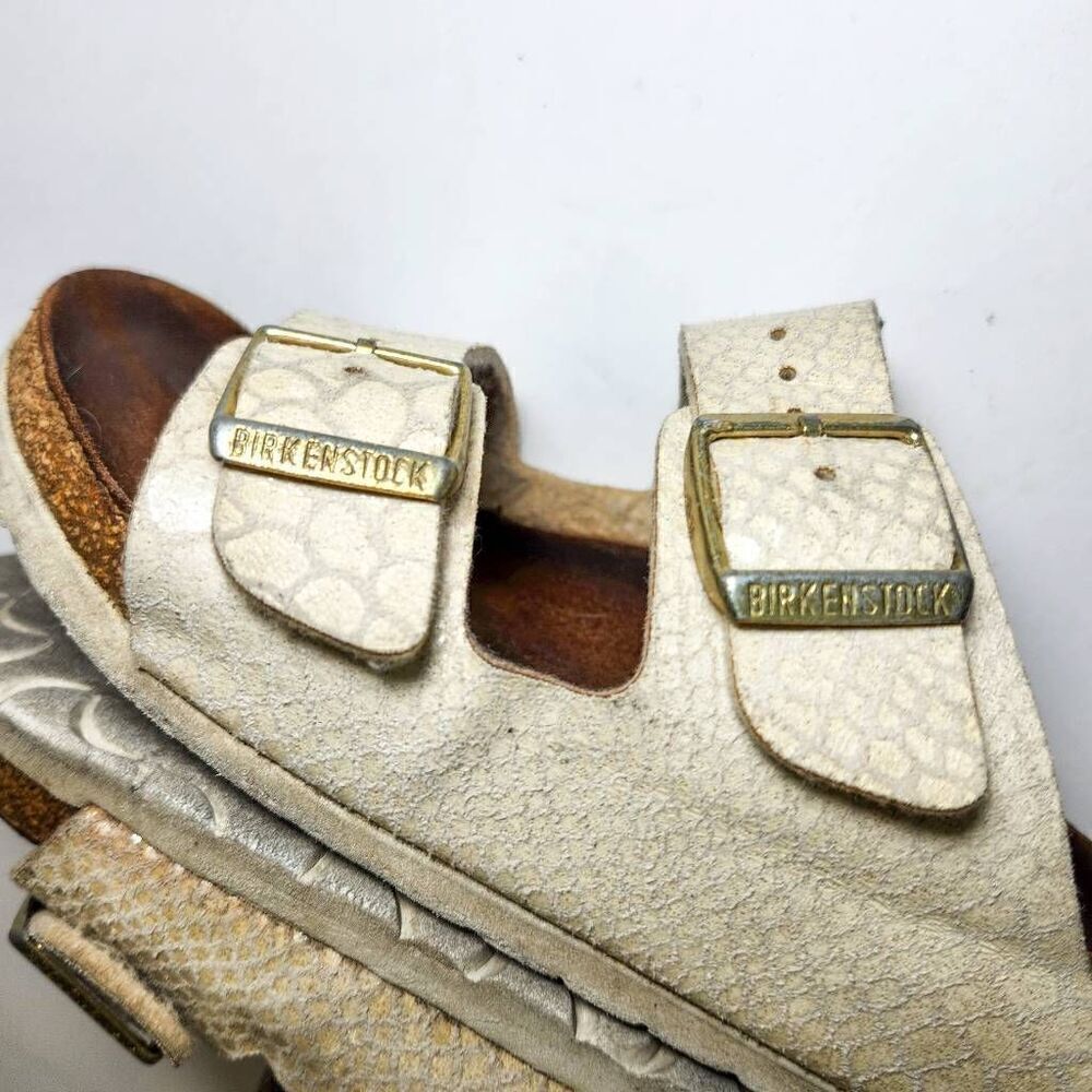Birkenstock Arizona Shiny Python Snake Eggshell I… - image 4